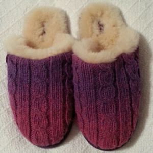Ugg‎ Purple Ombre Sweater Knit Scuffette Slippers